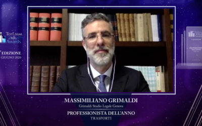 MASSIMILIANO GRIMALDI VINCITORE AL TOP LEGAL INDUSTRY AWARDS 2020 – CATEGORIA TRASPORTI