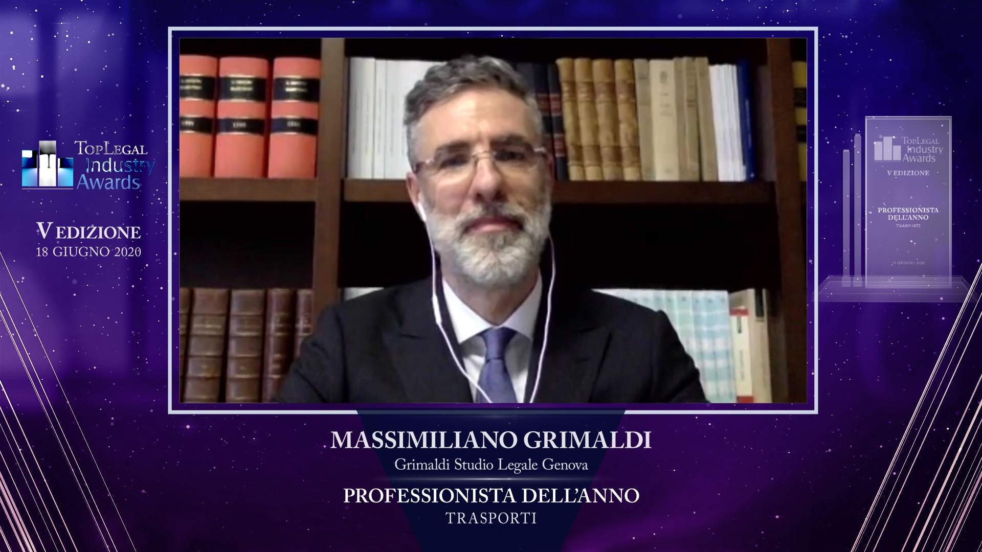 TRASPORTI - MASSIMILIANO GRIMALDI TOP LEGAL INDUSTRY AWARDS 2020